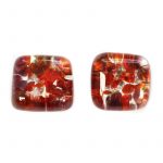 Stud ''motifs'' red earrings