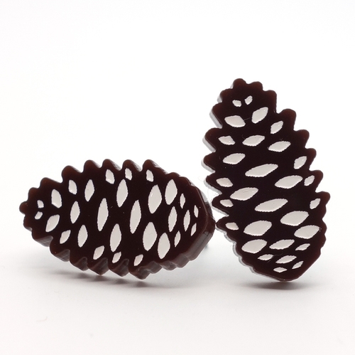 Pine cone earrings