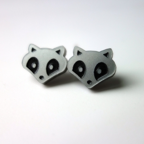 Raccoon earrings