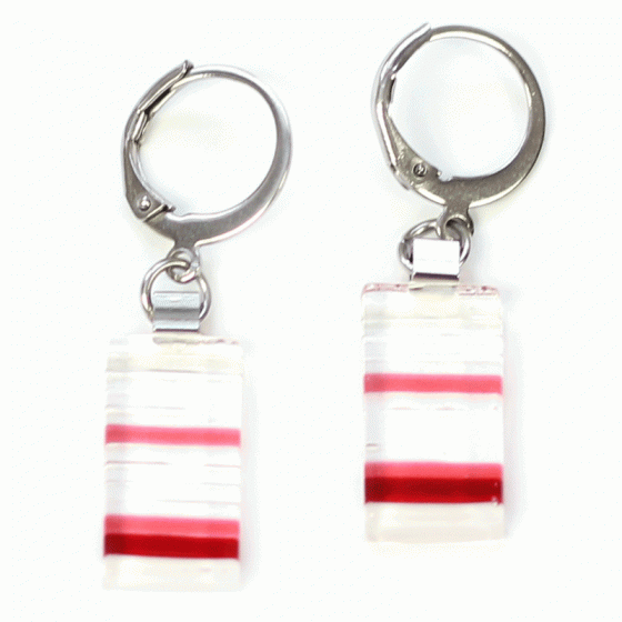 Boucles d'oreilles Daly rouge