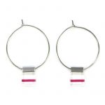 Boucles d'oreilles Misty anneau rose