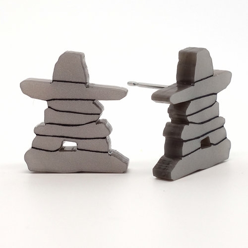 Boucles d'oreilles inukshuk