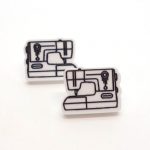 Sewing machine earrings