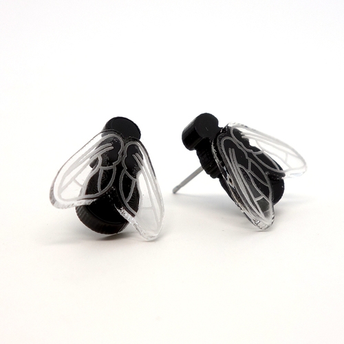 Boucles d'oreilles mouche