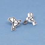 Origami bird earrings