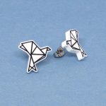 Boucles d'oreilles origami oiseau