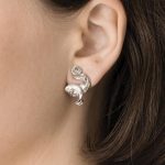 Boucles d'oreilles Lenore etain