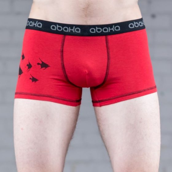 Etienne red shark & fish boxers