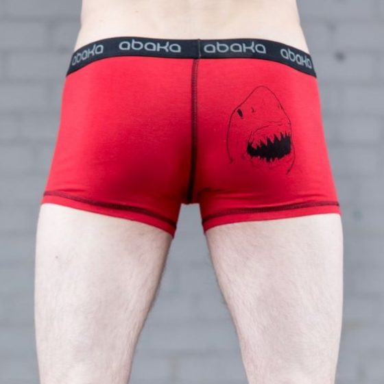 Etienne red shark & fish boxers