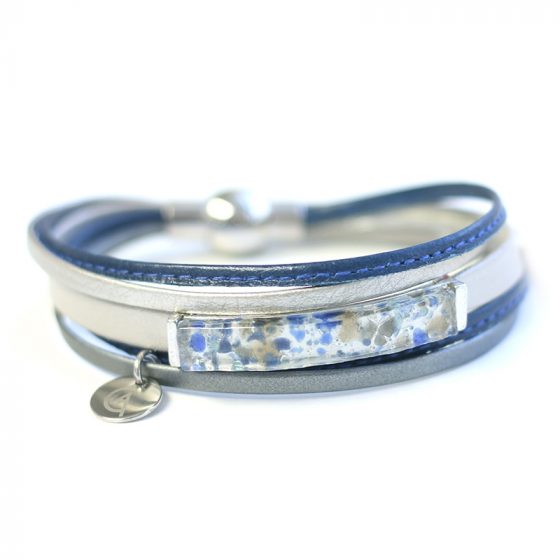 Bracelet axia double bleu