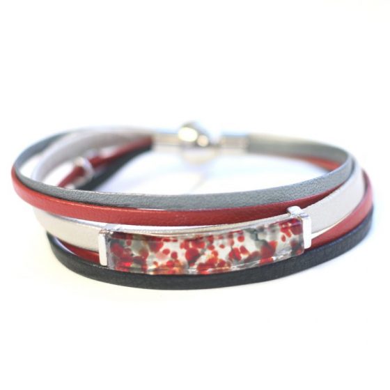Bracelet axia double rouge