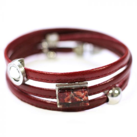 Twist red bracelet