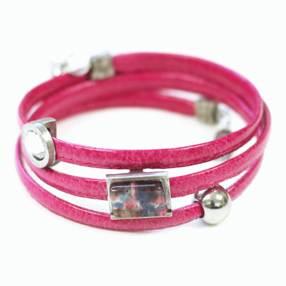 Bracelet twist fuchsia