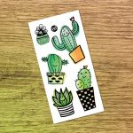 Temporary tattoo - ''Les cactus''