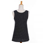 Black and white dots reversible ''daïquiri'' tank top