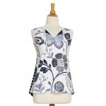 Blue flowers ''Églantine'' tank top