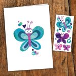 Greeting card & temporary tattoo –