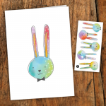 Greeting card & temporary tattoo –