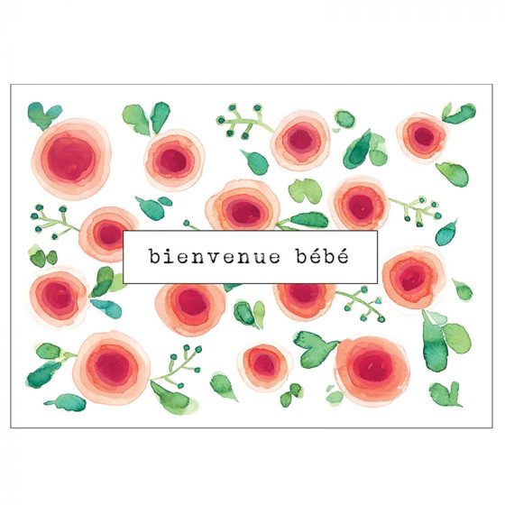 Carte de souhaits Bienvenue bébé Abigaelle 2