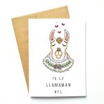 Carte de souhaits Llamaman