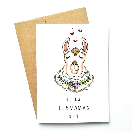 Carte de souhaits Llamaman