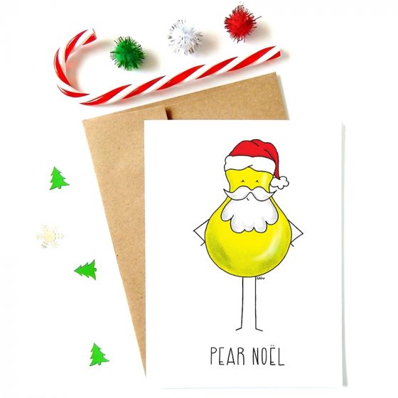 Carte de souhaits Pear Noël