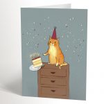 Carte de souhaits Chat de fête