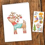 Greeting card & temporary tattoo –