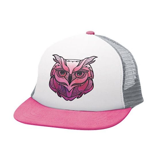 Casquette pour enfant Hibou rose