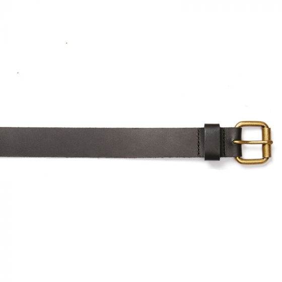 Black leather belt