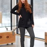 Black ''Thuya'' sweater-tunic