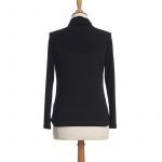 Black and leather imitation Jupiter sweater