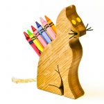 Cat - Wax crayons holder