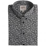 Chemise pour homme fleurs blanches / fond noir