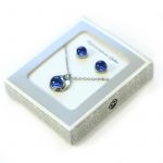 Coffret BO et collier rond bleu