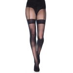 Garter belt effect tights