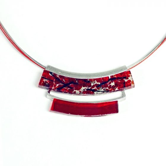 Pendentif axia double rouge