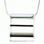 Daly black square pendant