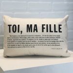 Coussin zen poétique Toi ma fille