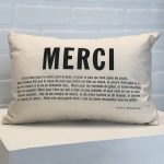 Coussin zen poétique Merci