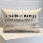 Coussin zen poétique Les yeux de ma mère