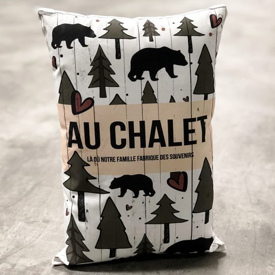 Coussin Au chalet souvenirs