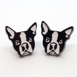 Boston terrier earrings
