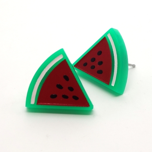 Boucles d'oreilles melon d'eau