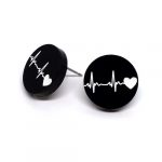 ECG earrings (electrocardiogram)
