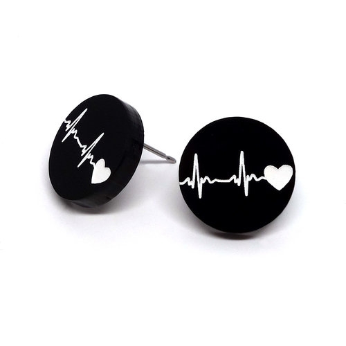 Boucles d'oreilles ECG (électrocadiogramme)