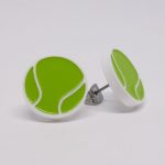 Tennis ball earrings