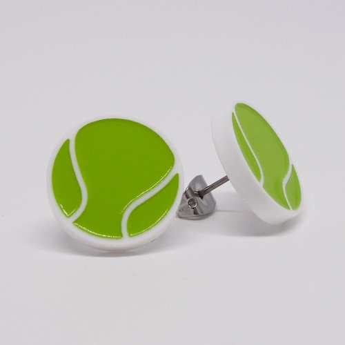 Boucles d'oreilles balle de tennis