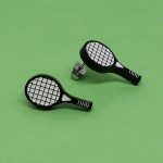 Tennis racquet earrings
