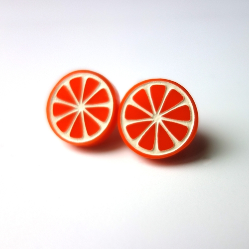 Orange earrings